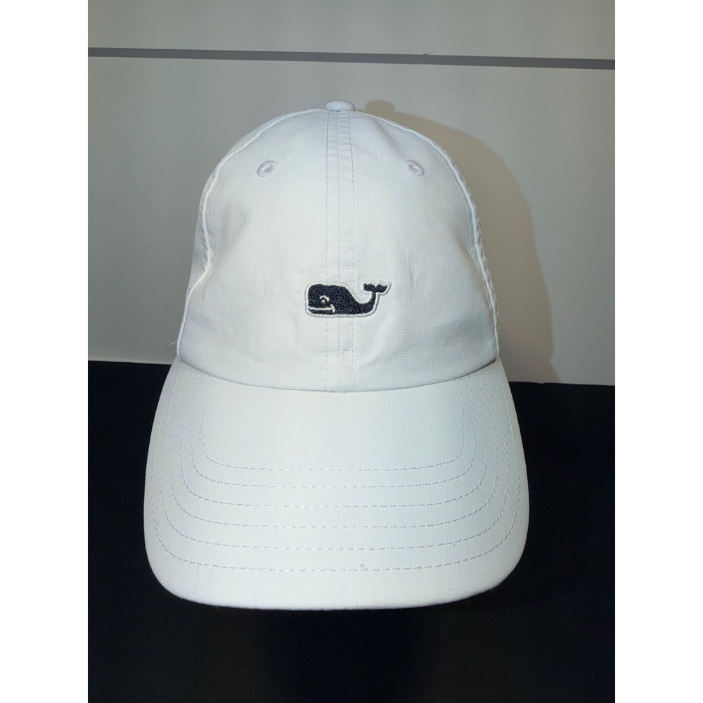 Vineyard Vines White Performance Whale Logo Adjustable Baseball Cap Hat